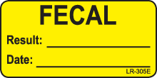 Fecal Result Label fill in