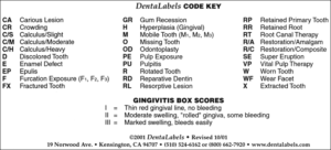 DentaLabels Code Key