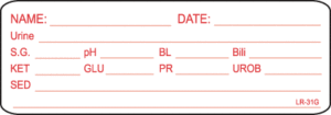 Urinalysis Results Label