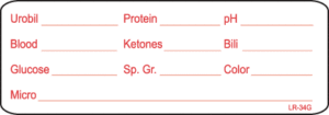 LR-34G Urinalysis Results Label