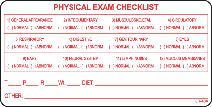 Annual physical exam checklist