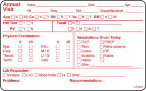 veterinary annual visit label